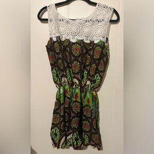 Bohemian Lace and Floral Dress